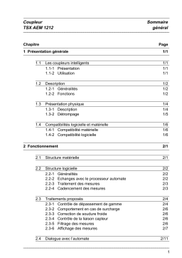 Schneider Electric TSXAEM1212 Module Mode d'emploi