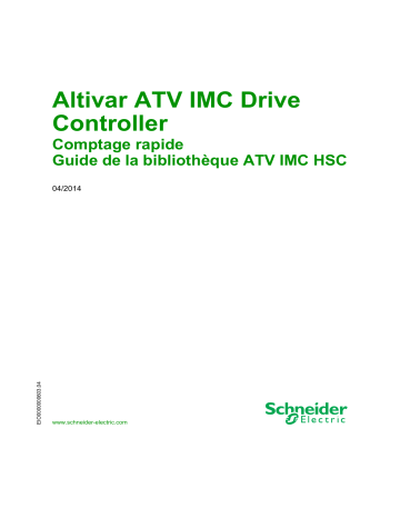 Schneider Electric ATV IMC Drive Controller - Comptage rapide, ATV IMC Mode d'emploi | Fixfr