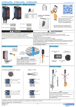 Schneider Electric XUM4A.XB. / XUM5A.XB. / XUM6A.XB. Capteurs photoélectriques - Boîtier miniature Manuel utilisateur