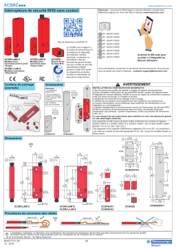 Schneider Electric XCSR... Interrupteurs de sécurité RFID sans contact Guide de démarrage rapide