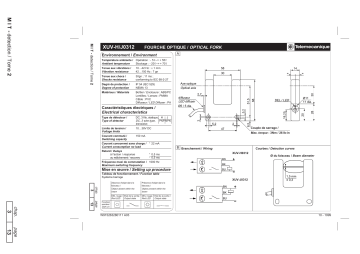 Schneider Electric XUVH0312 / XUVJ0312 Photo-electric sensor, optical fork Manuel utilisateur | Fixfr