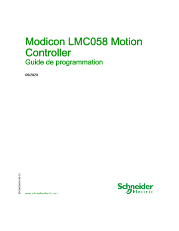 Schneider Electric Modicon LMC058 Motion Controller Mode d'emploi | Fixfr