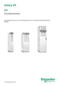 Schneider Electric Galaxy VS ASI Fonctionnement Mode d'emploi