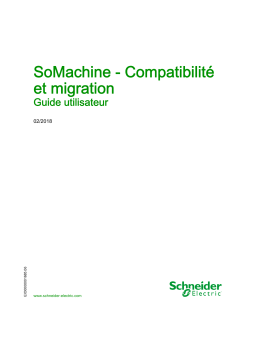 Schneider Electric SoMachine - Compatibilité et migration Mode d'emploi