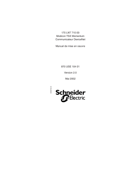 Schneider Electric 170LNT71000, Communicateur DeviceNet Mode d'emploi