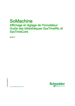 Schneider Electric SoMachine - Affichage et réglage de l'horodateur Mode d'emploi