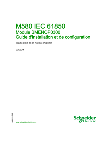 Schneider Electric M580 - IEC61850 - Module BMENOP0300 Mode d'emploi | Fixfr