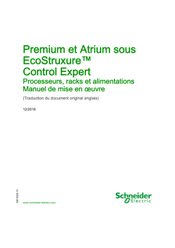 Schneider Electric Premium et Atrium sous EcoStruxure™ Control Expert, Processeurs, racks et modules Mode d'emploi