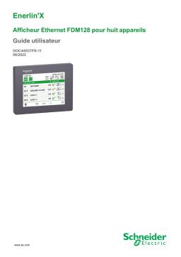 Schneider Electric EnerlinX FDM128 Afficheur Ethernet pour huit appareils Mode d'emploi