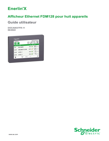 Schneider Electric EnerlinX FDM128 Afficheur Ethernet pour huit appareils Mode d'emploi | Fixfr