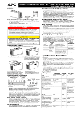 Schneider Electric Back-UPS BE600M1/600M1-LM/670M1, BN650M1/650M1-CA/675M1 Mode d'emploi
