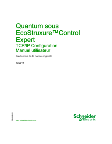 Schneider Electric Quantum sous EcoStruxure™Control Expert - TCP/IP Mode d'emploi | Fixfr