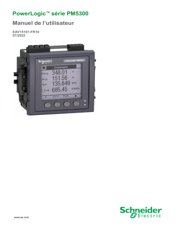 Schneider Electric Serie PowerLogic™ PM5300 Manuel utilisateur | Fixfr
