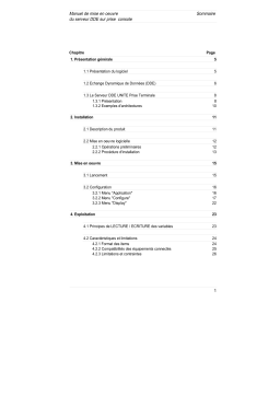 Schneider Electric Serveur DDE sur prise console Mode d'emploi