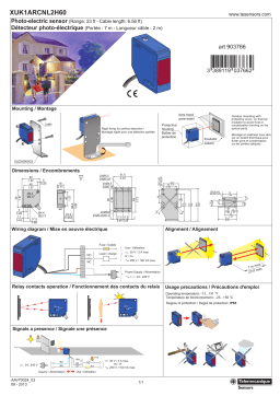Schneider Electric XUK1ARCNL2H60 Photo-electric sensor Manuel utilisateur
