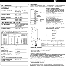 Schneider Electric XUJG073219H60 Détecteurs photoélectriques pour portes automatiques, selon norme française P25-363 Manuel utilisateur