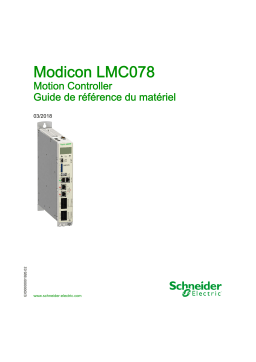 Schneider Electric Modicon LMC078 - Motion Controller Guide de référence