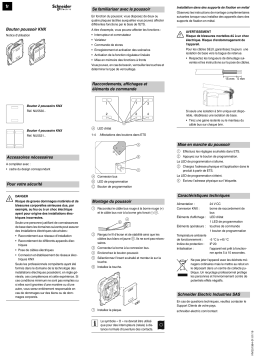 Schneider Electric Unica KNX Push-button Mode d'emploi