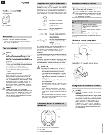 Schneider Electric Merten inserts- Variateur universel à LED Mode d'emploi | Fixfr