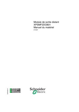 Schneider Electric XPSMF2DO801 Module de sortie distant Mode d'emploi