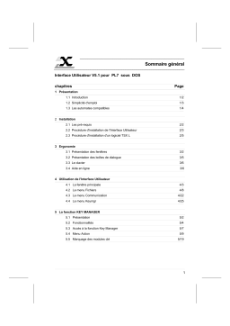 Schneider Electric Interface utilisateur, PL7DOS 5.1 Mode d'emploi