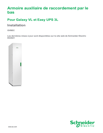 Easy UPS 3L | Schneider Electric Galaxy VL Mode d'emploi | Fixfr