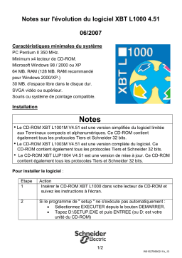 Schneider Electric XBTL1000 Manuel utilisateur