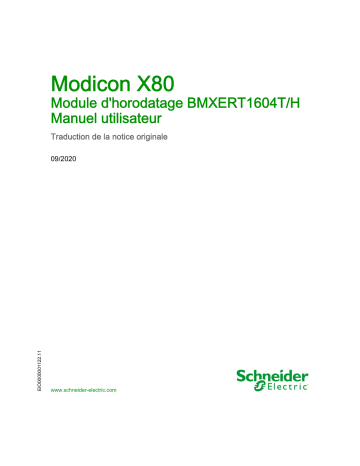 Schneider Electric Modicon X80 - BMXERT1604T/H Module Mode d'emploi | Fixfr