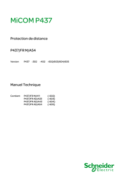 Schneider Electric MiCOM P437 Mode d'emploi