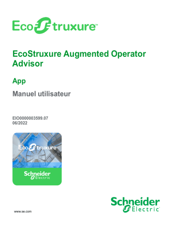 Schneider Electric EcoStruxure Augmented Operator Advisor - App Mode d'emploi | Fixfr