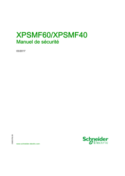 Schneider Electric XPSMF60 / XPSMF40 Mode d'emploi