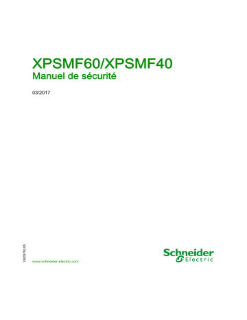 Schneider Electric XPSMF60 / XPSMF40 Mode d'emploi | Fixfr