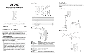 Schneider Electric Module caméra NetBotz 165 Guide de démarrage rapide | Fixfr