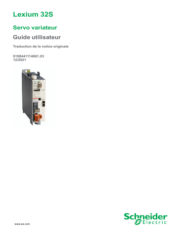 Schneider Electric Lexium 32S - Servo variateur Mode d'emploi | Fixfr