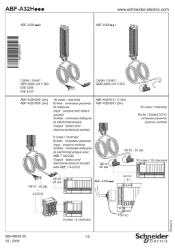 Schneider Electric ABFA32H... Connection sub-bases-accessories Manuel utilisateur