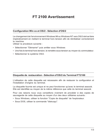 Schneider Electric FT2100 Manuel utilisateur | Fixfr