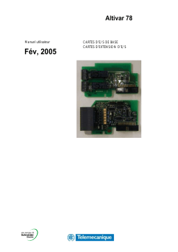 Schneider Electric ATV78 Cartes E/S Mode d'emploi