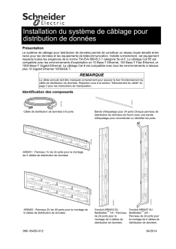 Schneider Electric Système de câbles de distribution de données Mode d'emploi