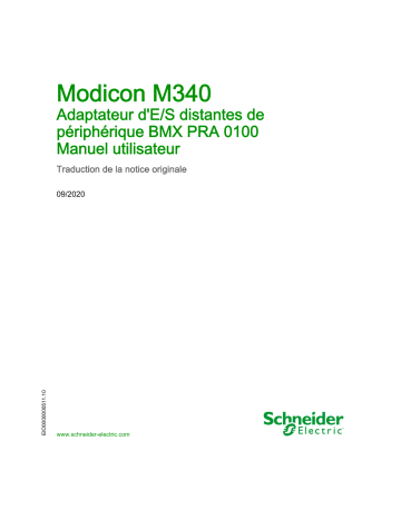 Schneider Electric Modicon M340 Mode d'emploi | Fixfr
