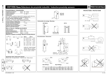 Schneider Electric XS7H10... Inductive proximity sensors, optimum series. Flush mountable in metal Manuel utilisateur | Fixfr