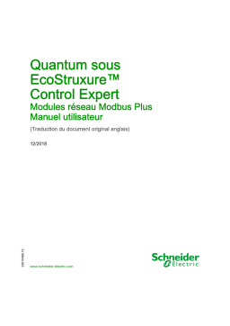 Schneider Electric Quantum sous EcoStruxure™ Control Expert - Modules réseau Modbus Plus Mode d'emploi