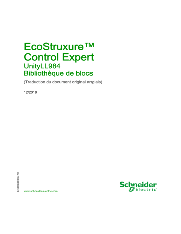 Schneider Electric EcoStruxure™ Control Expert - UnityLL984, Bibliothèque de blocs Mode d'emploi | Fixfr