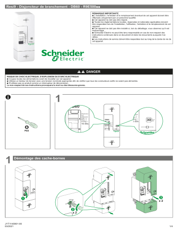 Schneider Electric Resi9 DB60 Manuel utilisateur | Fixfr