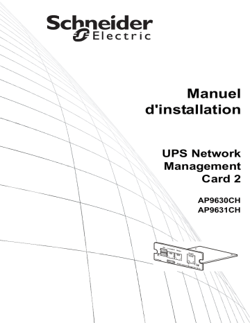 Schneider Electric Carte de gestion réseau l’onduleur Manuel utilisateur | Fixfr