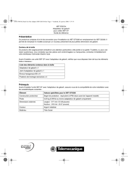 Schneider Electric XBTZGCO4 Adaptateur de gabarit Manuel utilisateur