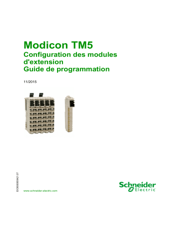 Schneider Electric Modicon TM5 Mode d'emploi | Fixfr