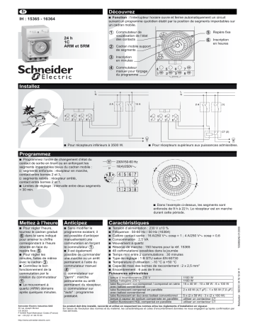 Schneider Electric Multi 9- IH Interrupteur mécanique 24H-1C ARM et SRM Mode d'emploi | Fixfr