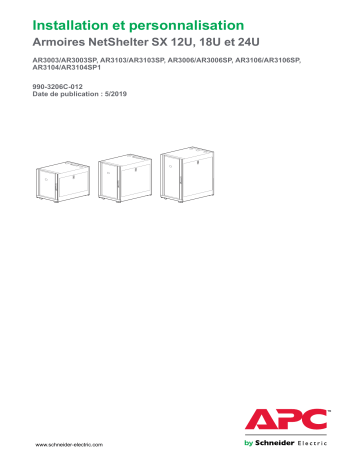 Schneider Electric Armoires NetShelter SX 12U, 18U et 24U Mode d'emploi | Fixfr