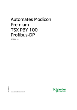 Schneider Electric TSXPBY100 Profibus-DP coupleur de communication Mode d'emploi