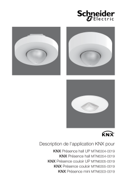 Schneider Electric KNX- Détecteur de présence baie haute/couloir/mini Manuel utilisateur